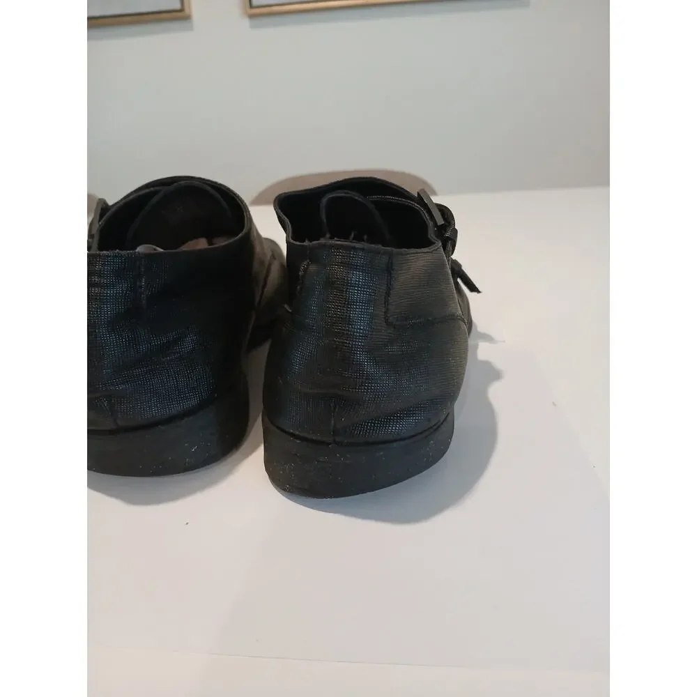 Calvin Klein Mens Butler Black Leather Monk Strap Dress Shoes Size 13